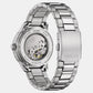 Men Automatic Blue Dial Analog Stainless Steel Watch NJ0191-83M