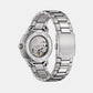 Mechanical 3 Hands Men Automatic Orange Dial Analog Stainless Steel Watch NJ0191-83X