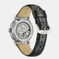 Men Automatic Black Dial Analog Leather Watch NJ0210-05E