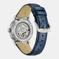 Men Automatic Blue Dial Analog Leather Watch NJ0210-13L