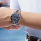 Tsuyosa Shore Men Automatic Blue Dial Analog Stainless Steel Watch NJ0230-59L
