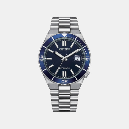 Tsuyosa Shore Men Automatic Blue Dial Analog Stainless Steel Watch NJ0230-59L