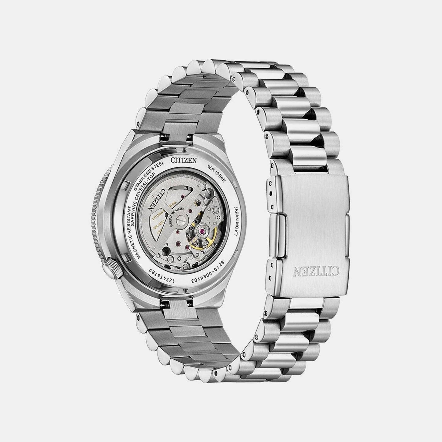 Tsuyosa Shore Men Automatic Blue Dial Analog Stainless Steel Watch NJ0231-56L