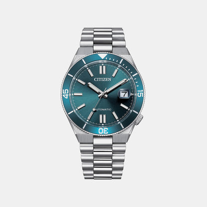 Tsuyosa Shore Men Automatic Blue Dial Analog Stainless Steel Watch NJ0231-56L