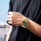 Tsuyosa Shore Men Automatic Green Dial Analog Stainless Steel Watch NJ0232-53X