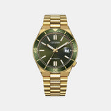 Tsuyosa Shore Men Automatic Green Dial Analog Stainless Steel Watch NJ0232-53X