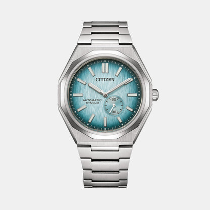 Zenshin Men Automatic Blue Dial Analog Titanium Watch NK5020-58L