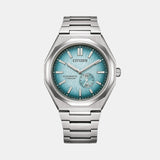 Zenshin Men Automatic Blue Dial Analog Titanium Watch NK5020-58L
