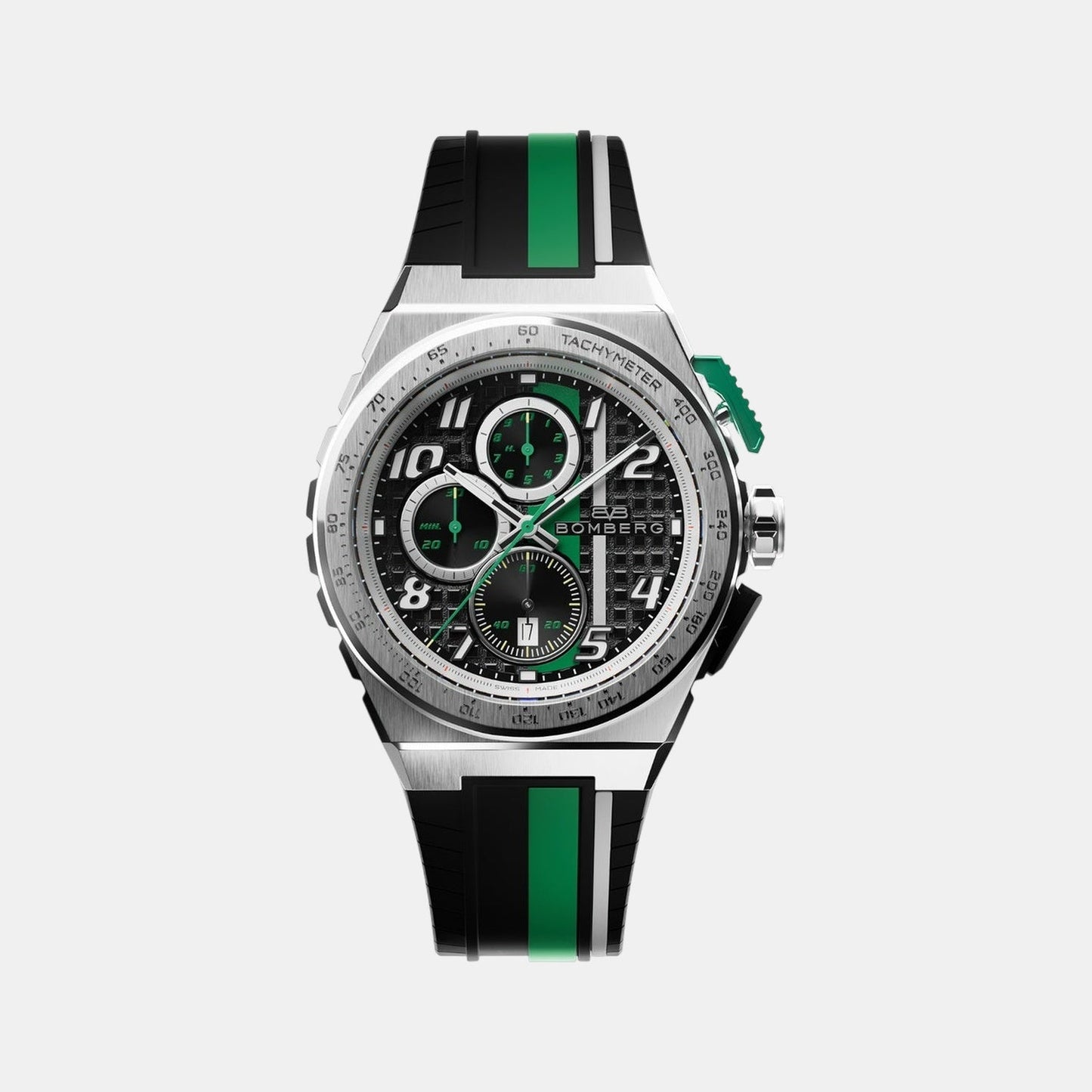 Apex Racing Men Quartz Black Dial Chronograph Silicone Watch NT42CHSS.01-2.12