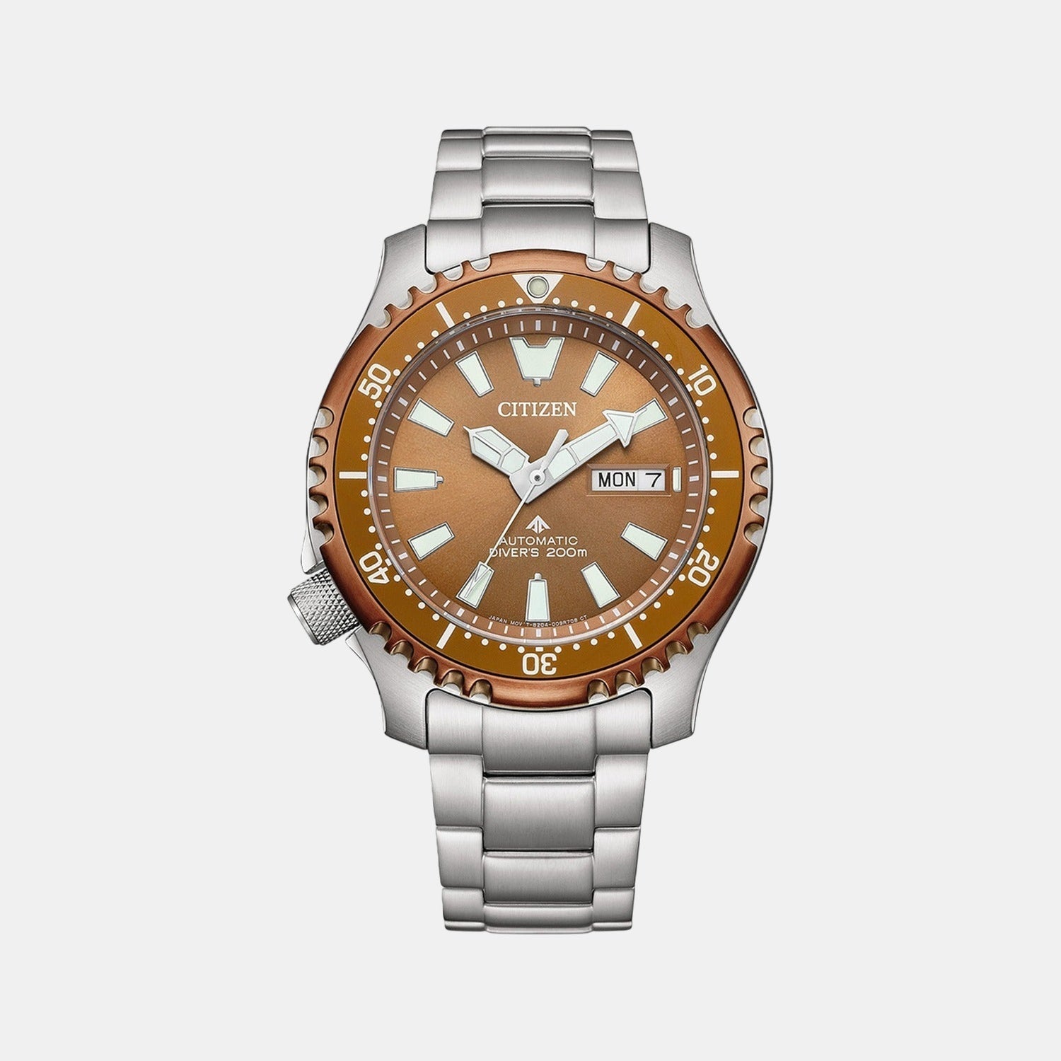 Promaster Men Automatic Brown Dial Analog Stainless Steel Watch NY0164-65X
