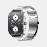 Unisex Processor Silver Dial Amoled Stainless Steel Watch POP 3S METALLIC SILVER
