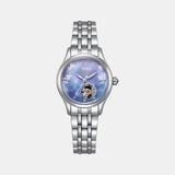 Women Automatic Blue Dial Analog Stainless Steel Watch PR1040-88N