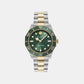Men Quartz Green Dial Analog Stainless Steel Watch PW2GA0526