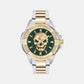 Men Quartz Green Dial Analog Stainless Steel Watch PWAAA2825