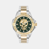 Men Quartz Green Dial Analog Stainless Steel Watch PWAAA2825