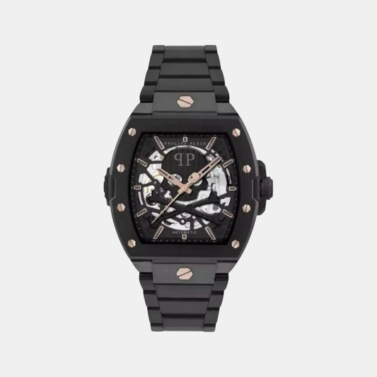 Men Automatic Black Dial Analog Stainless Steel Watch PWJFA0725