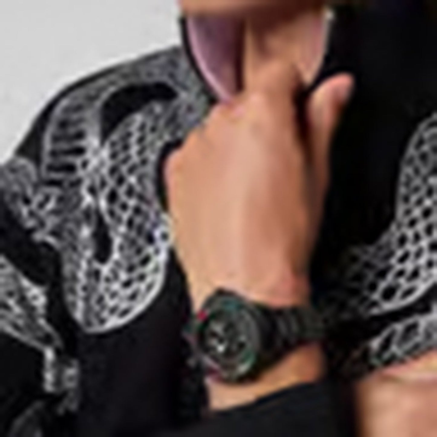 Naa - The Skull 41Mm Unisex Quartz Black Dial Analog Stainless Steel Watch PWNAA0522