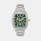 Hexagon Phantom Men Quartz Green Dial Analog Metal Watch PWPUA0825