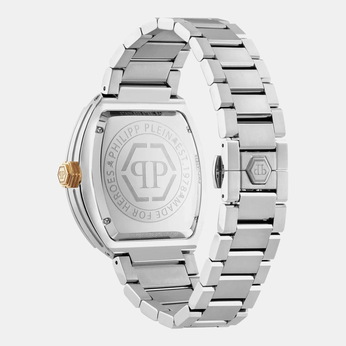 Hexagon Phantom Men Quartz Green Dial Analog Metal Watch PWPUA0825