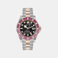 Pza-Gmt-I Challenger Bagu Men Quartz Black Dial Analog Stainless Steel Watch PWPZA0424