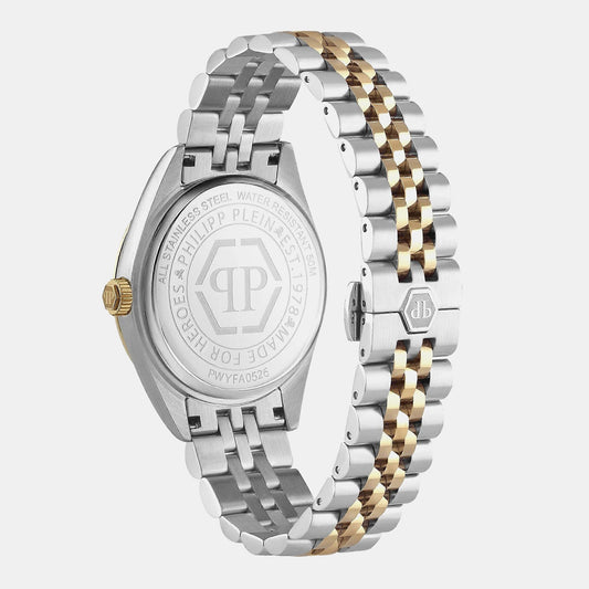 Women Quartz Gold Dial Analog Stainless Steel Watch PWYFA0526
