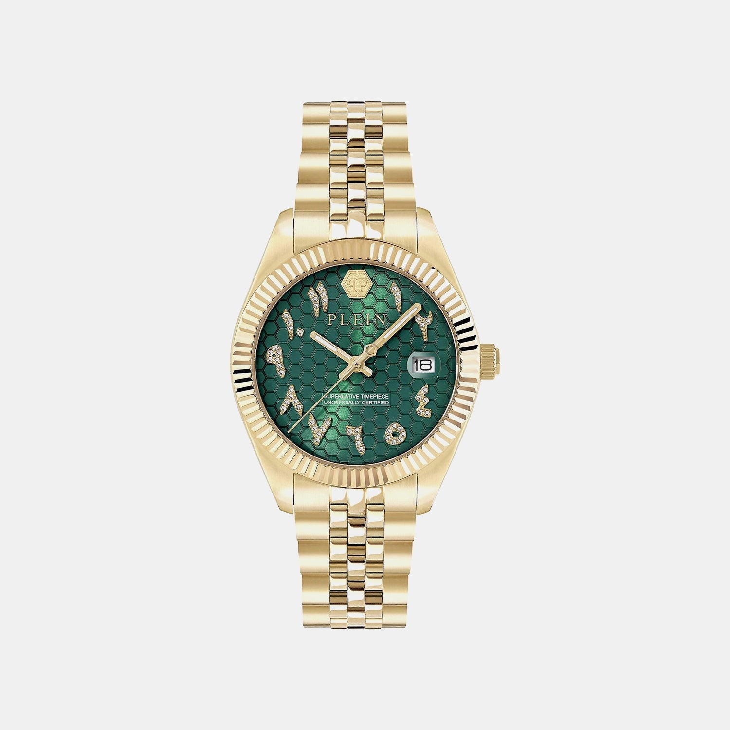 Women Quartz Green Dial Analog Stainless Steel Watch PWYFA0626