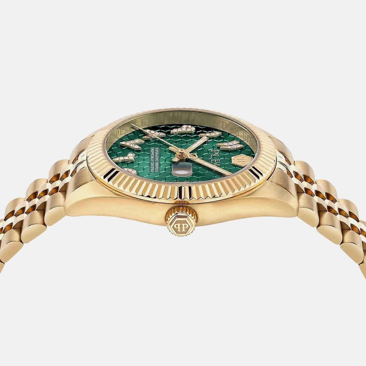 Women Quartz Green Dial Analog Stainless Steel Watch PWYFA0626