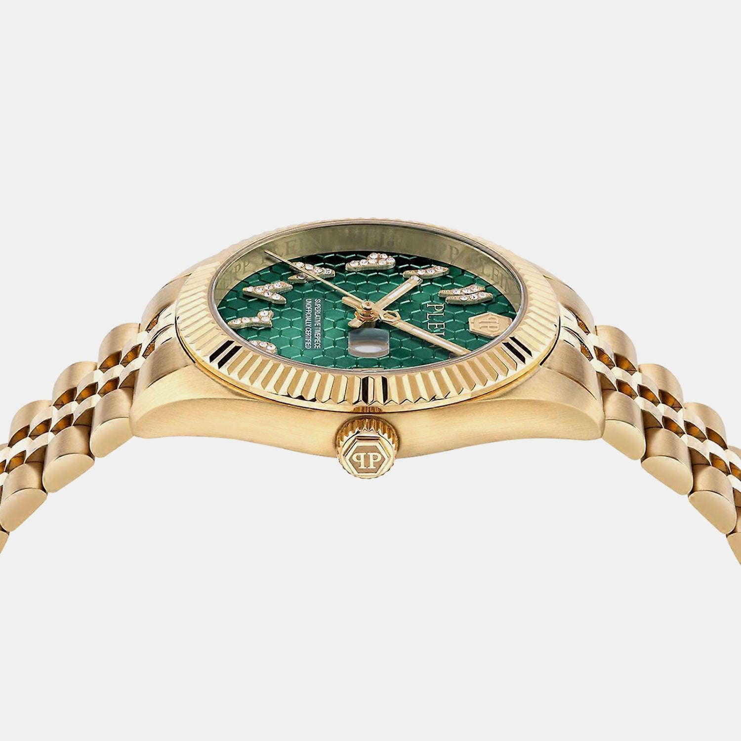 Women Quartz Green Dial Analog Stainless Steel Watch PWYFA0626