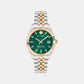 Women Quartz Green Dial Analog Stainless Steel Watch PWYFA0926