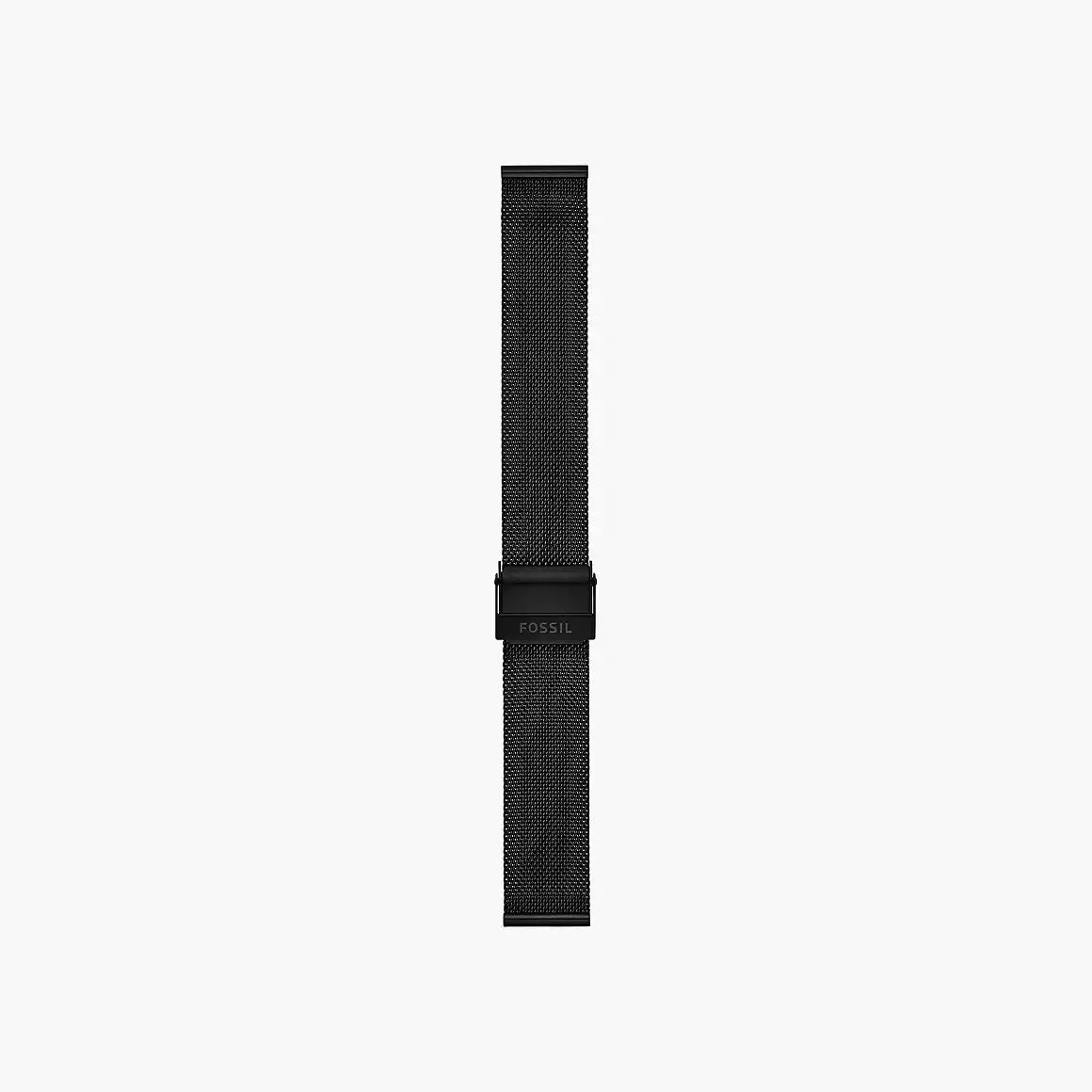 Fossil 18mm Black Stainless Steel Mesh Bracelet