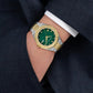 Edge Men Quartz Green Dial Analog Stainless Steel Watch SF4T00125