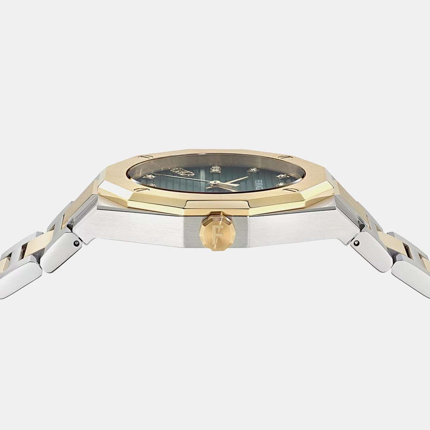 Edge Men Quartz Green Dial Analog Stainless Steel Watch SF4T00125
