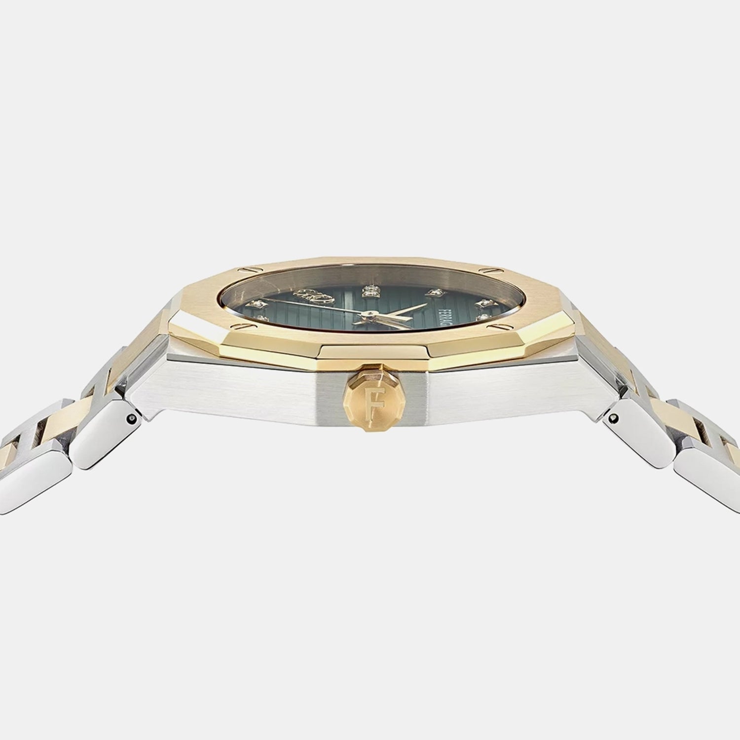 Edge Men Quartz Green Dial Analog Stainless Steel Watch SF4T00125