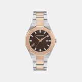 Edge Men Quartz Brown Dial Analog Stainless Steel Watch SF4T00325