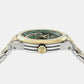 Ha-f-80 Gmt Worldtime -fw Men Quartz Green Dial Analog Stainless Steel Watch SFHA00926