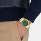 Ha-f-80 Gmt Worldtime -fw Men Quartz Green Dial Analog Stainless Steel Watch SFHA00926