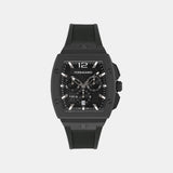 Men Quartz Black Dial Chronograph Silicone Watch SFKE00926