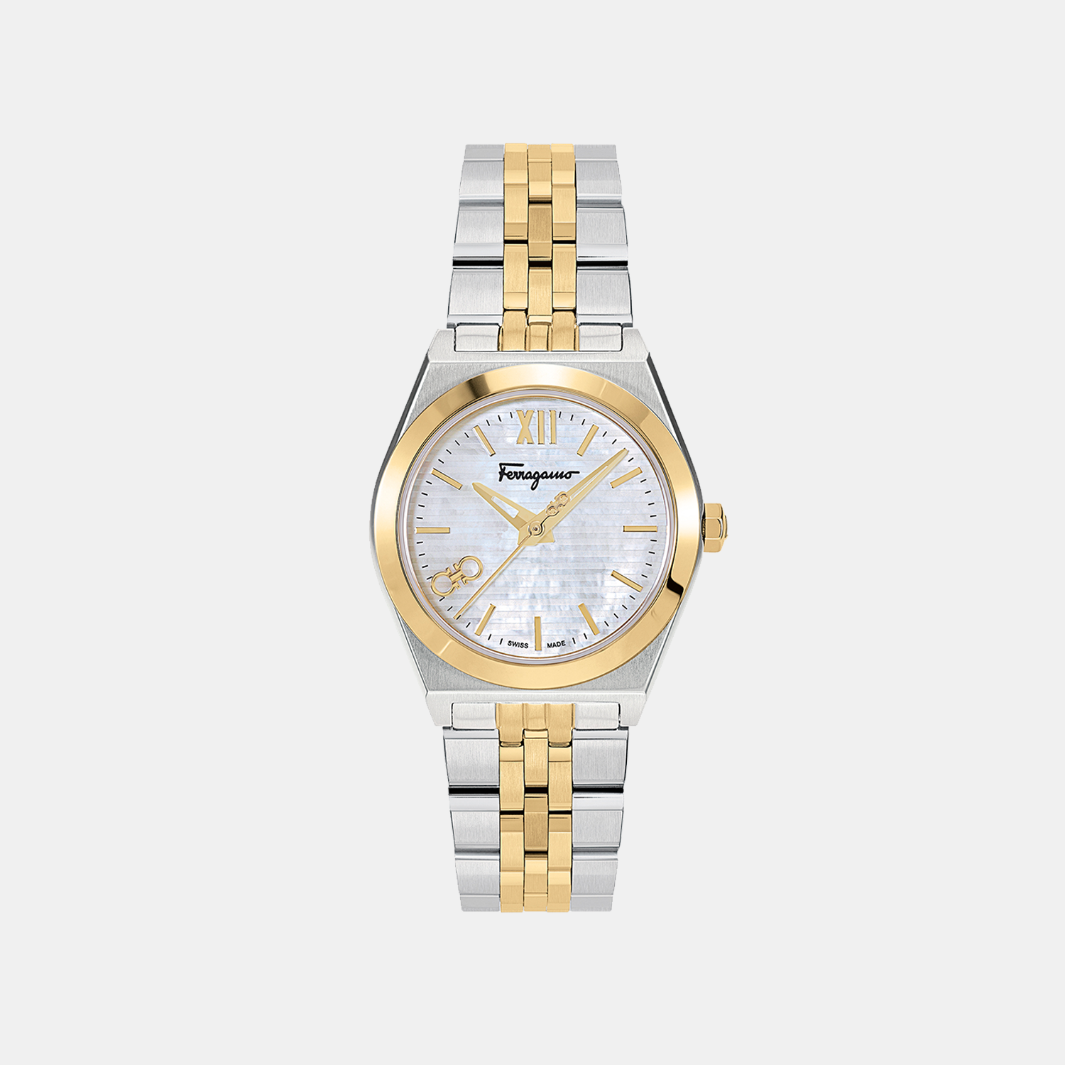 Kj-Vega New 28Mm Women Quartz Mother Of Pearl Dial Analog Stainless Steel Watch SFKJ00223