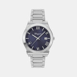 Km-Gancini Gent Men Quartz Blue Dial Analog Stainless Steel Watch SFKM00423