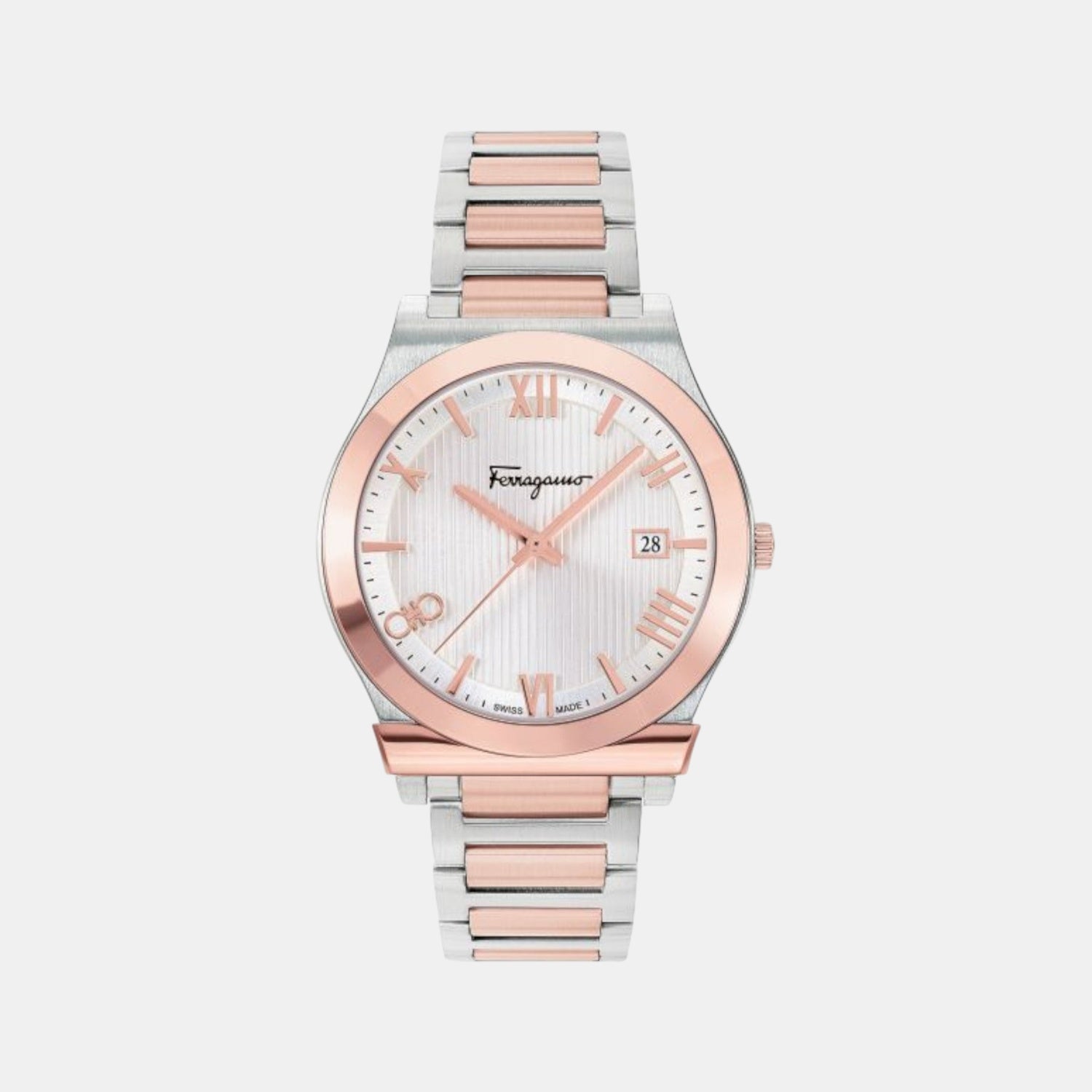 Km-Gancini Gent Men Quartz White Dial Analog Stainless Steel Watch SFKM00523