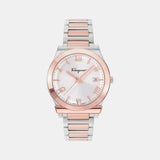 Km-Gancini Gent Men Quartz White Dial Analog Stainless Steel Watch SFKM00523