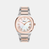 Ks-Ferragamo Elliptical 3 Women Quartz Mother Of Pearl Dial Analog Stainless Steel Watch SFKS00223