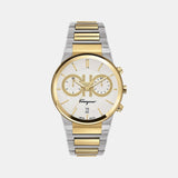 Me-Ferragamo Sapphire Chr Men Quartz Silver Dial Chronograph Stainless Steel Watch SFME00821