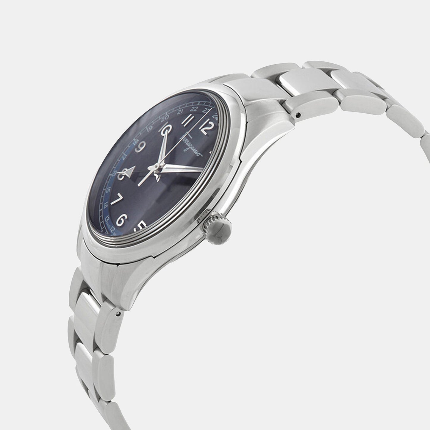 Men Quartz Blue Dial Analog Stainless Steel Watch SFMU00322