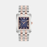 Men Quartz Blue Dial Analog Stainless Steel Watch SFRS00322