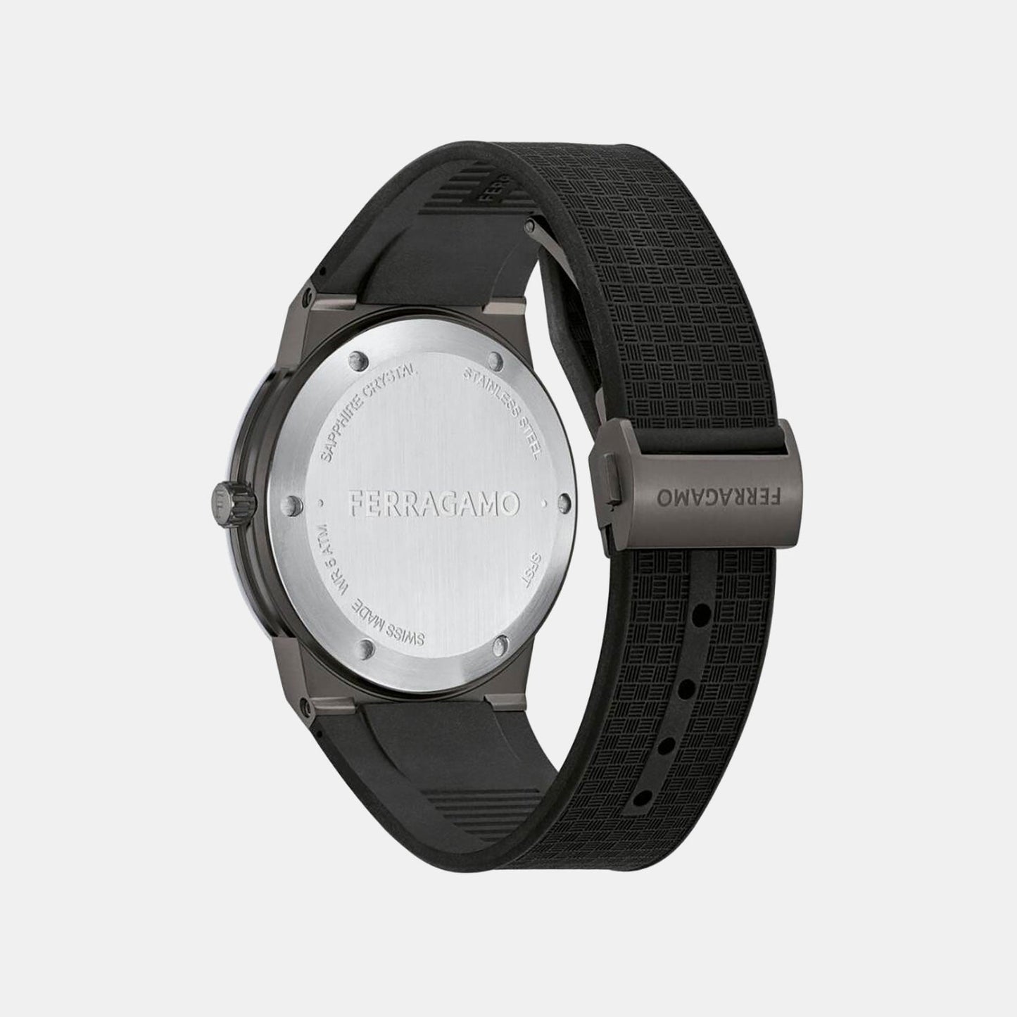 St-Infinity Sapphire-Fw Men Quartz Black Dial Analog Rubber Watch SFST00224