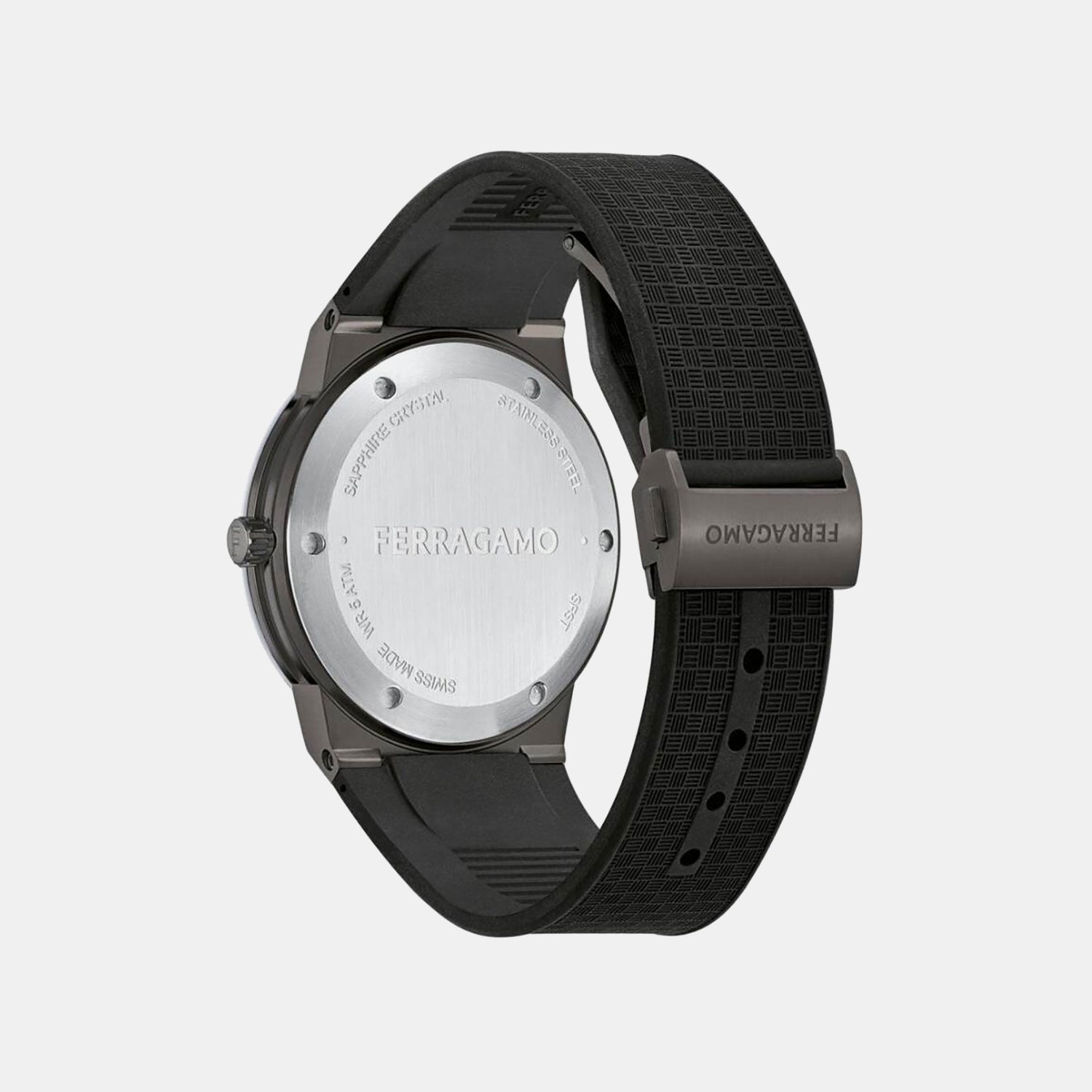 St-Infinity Sapphire-Fw Men Quartz Black Dial Analog Rubber Watch SFST00224