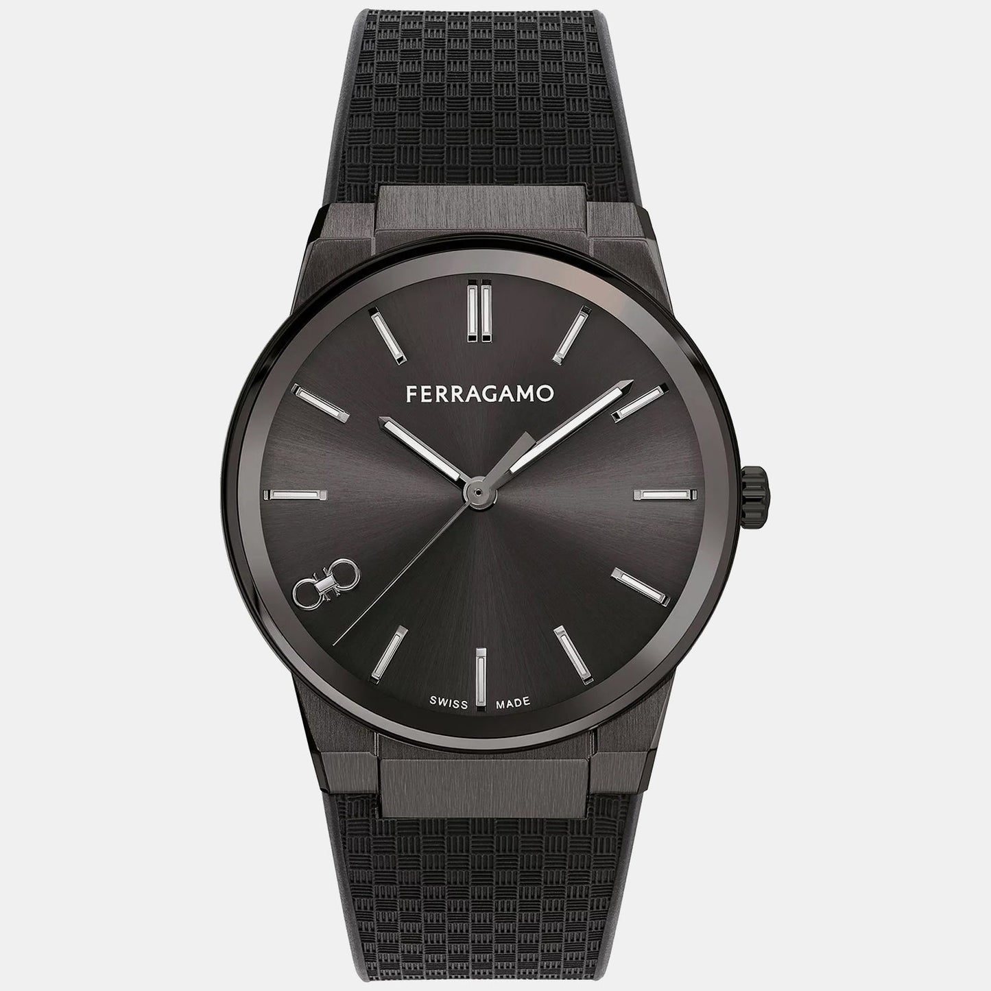 St-Infinity Sapphire-Fw Men Quartz Black Dial Analog Rubber Watch SFST00224