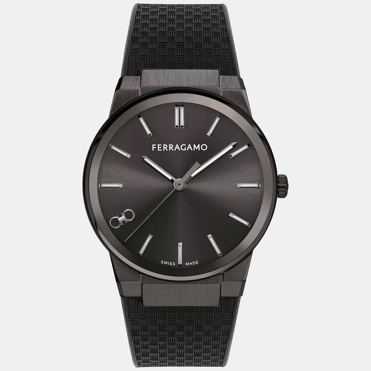 St-Infinity Sapphire-Fw Men Quartz Black Dial Analog Rubber Watch SFST00224