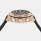Men Quartz Black Dial Analog Silicone Watch SFT900325
